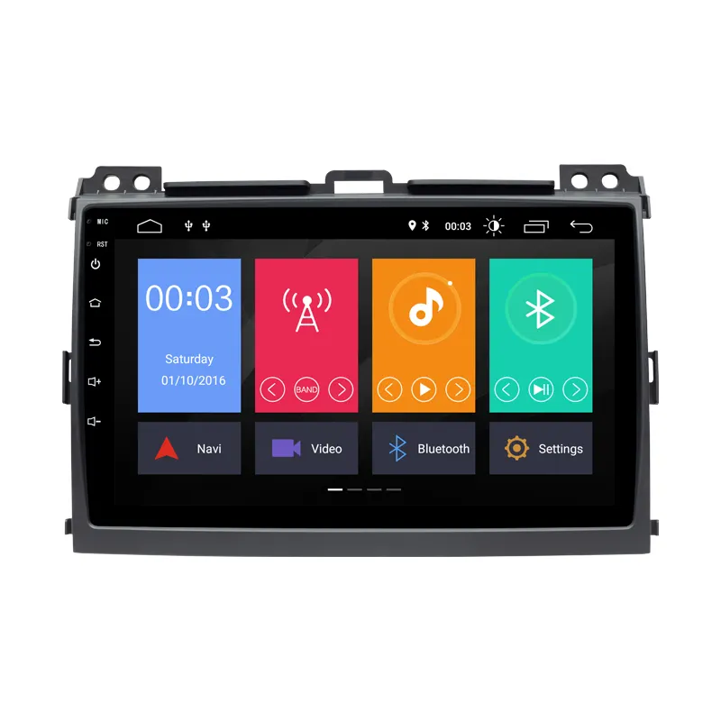 Autoradio Android 10 Toyota Land Cruiser Prado 120 2004 - 2009 araba radyo multimedya Video oynatıcı GPS navigasyon stereo