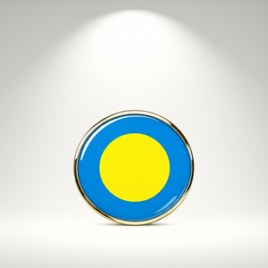 GREPAS GIFTS Pin de Solapa Redondo de 1 Pulgada con Bandera de <span class=keywords><strong>Palau</strong></span>, Pin Patriótico Mundial para Sombrero y Solapa - Product Image 1