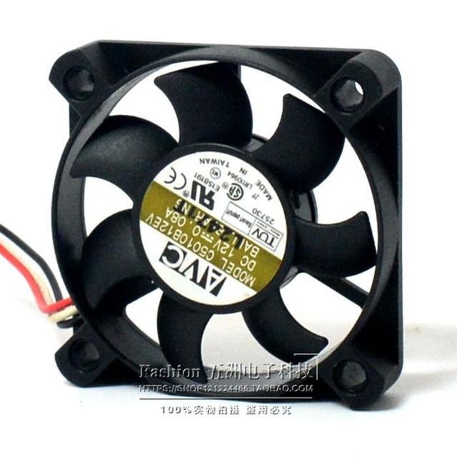 Avc 50mm Cpu Fan 12V 0.08A Ball Bearing C5010B12EV Cooling Fan