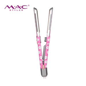 Lisseur MAC Styler rose avec peigne intégré et motif empreinte de lèvres, outil de coiffure professionnel coréen, vente en gros, logo personnalisé - Product Image 5