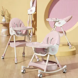플라스틱 다기능 3 in 1 어린이를위한 좋은 가격 조정 가능한 아기 높은 의자 먹이 의자