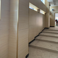 Panneau mural 3D Panneau acoustique perforé ignifuge Panneau acoustique écologique en bois pour l'école