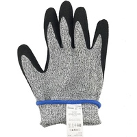 Gants de travail de sécurité en nitrile sans couture avec doublure HPPE, certifiés CE, niveau de protection contre les coupures 5, revêtement en nitrile sur la paume, résistants aux produits chimiques, pour le verre