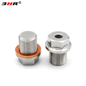 3HR Gr.5 Titanium Alloy Oil Dreno Plug Ti-6Al-4V Auto Motor Gear Oil Dreno Plug M18x1.5 com poderoso magnético