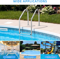Échelle de piscine en acier inoxydable, escalier de piscine avec marches antidérapantes pour piscines intérieures/extérieures, montage et accès faciles