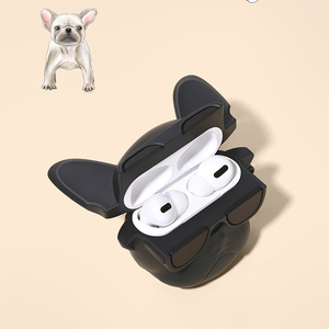 Custodie per cuffie per cani <span class=keywords><strong>Bulldog</strong></span> <span class=keywords><strong>francese</strong></span> simpatico cartone animato per Airpods Pro custodia morbida per ricarica wireless per Airpods 1 2 cover per auricolari - Product Image 5