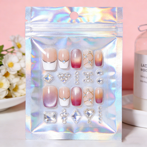 Sacchetti Olografici con Finestra per Unghie Finte, Confezione con Tre Lati Sigillati, Disponibili in Stock - Product Image 3