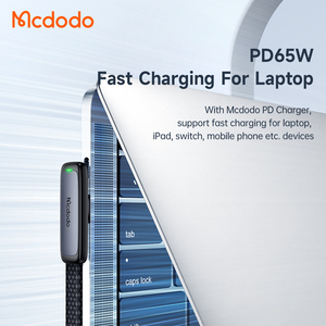 Mcdodo 336 LED Tresse en alliage d'aluminium Type-<span class=keywords><strong>C</strong></span> à Type-<span class=keywords><strong>C</strong></span> 65W 60W Coude PD Charge rapide <span class=keywords><strong>C</strong></span>âble de données Usb <span class=keywords><strong>C</strong></span> 1.2m 1.8m - Product Image 4