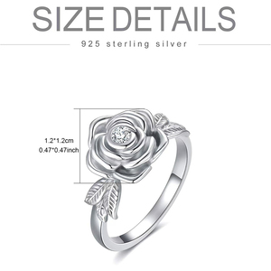 Cincin guci kremasi bunga mawar baja tahan karat cincin yang dicintai dengan abu kremasi perhiasan cincin kremasi - Product Image 2