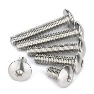 Tornillos Allen de Acero Inoxidable de Alta Calidad M2 M3 M4 M5 M6 con Cabeza de Champiñón, Tornillos de Cabeza Hexagonal Plana - Product Image 1