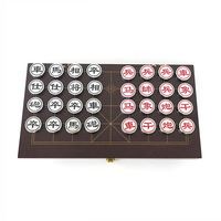 Jeu d'échecs chinois de haute qualité conçu par des artisans Pièces en MDF et marbre modernes exquises Échiquier élégant Compétitions pour enfants