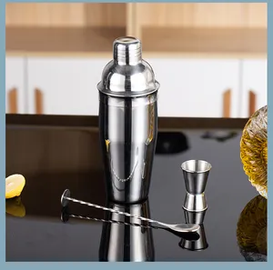 Promotion Tools Set Stainless Steel Cocktail Shaker Gift Set Manufacturer Unique Bartending Kit