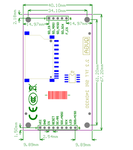 2.2" 2.2inch 320X240 Serial SPI TFT Color LCD Module SPEC Display + PCB Adapter with SD Socket - Product Image 3