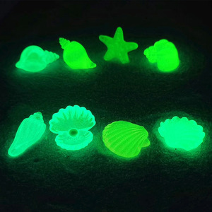 Ciondoli all'ingrosso in resina che si illuminano al buio a forma di conchiglia e stella marina, decorazioni 3D in stile caramella gommata per custodie, accessori a tema oceano - Product Image 3