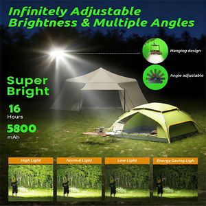 Lámparas Solares Magnéticas ALECTER para Camping, 5 Modos, Regulables, IP65 Impermeables, Portátiles, Luz de Trabajo, para Jardín, Camping, Reparaciones - Product Image 4