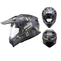 Casque de moto intégral LS2 MX702 anti-buée à double visière pour hommes et femmes, toutes saisons, état neuf, matériau ABS