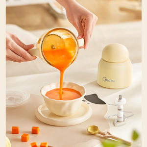 เครื่องบดอาหารไฟฟ้ามีเดีย โถแก้ว 300 มล. ตัวเครื่องพลาสติก พร้อมใบมีด 6 ใบ สำหรับบดอาหารเด็กและเนื้อสัตว์ - Product Image 3