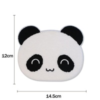 Sous-verre en feutre écologique personnalisé avec personnage de dessin animé, motif panda, brodé, absorbant et isolant thermiquement, et tapis de souris en peluche