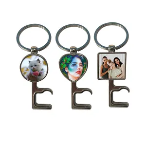 Wholesale Sublimation Bottle Opener Keyring Blank Custom Print Multi-Functional Metal Keychain Sublimation Bottle Openers