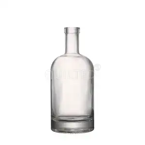 Xuzhou boş 50 100 200 375 500 750 ml 750 ml 1 litre likör şişesi cam Cork ile votka