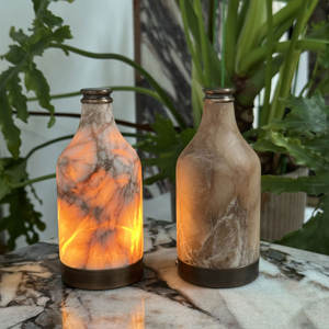 Lámpara de mesa SW Stone Bottle, luz recargable de mármol de alabastro español para sala de estar, comedor y Bar, decoración creativa - Product Image 2