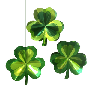 Decoraciones Colgantes de Trébol de San Patricio en 3D, Extra Grandes, Hechas a Mano, para Uso en Interiores, Precio de Fábrica, 50 cm, de Papel, Marca EASTTERN - Product Image 2