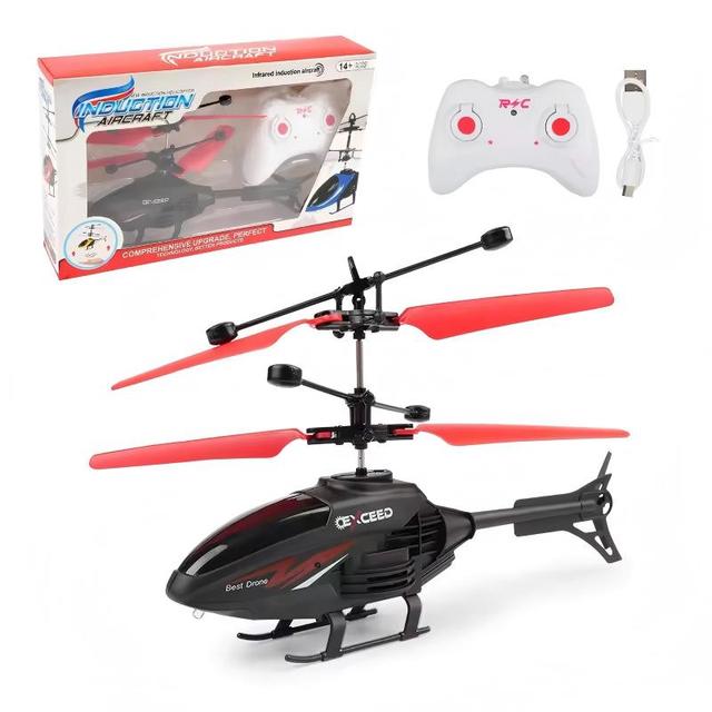 2024 High Quality Rechargeable Mini Induction Aircraft Toy Suspended Helicopter Lights Features 'Follow Me' Includes Batteries