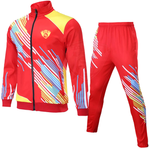 Custom Sublimation Sports Tracksuit <b>Men</b> Full Zip <b>Jacket</b> and Jogger Pants Set Fitness Training Running Team Wear Tracksuit - Product Image 1
