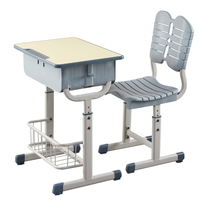 Ensemble bureau et chaise d'étudiant de style moderne pour l'éducation Mobilier de salle de classe Table de lecture universitaire pour l'école
