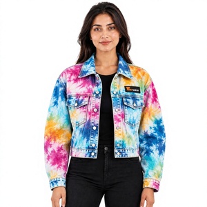 Chaqueta vaquera oversize para mujer, fabricante, venta al por mayor, chaqueta vaquera holgada, estilo vintage lavado, abrigo de mezclilla de algodón informal a la moda - Product Image 1