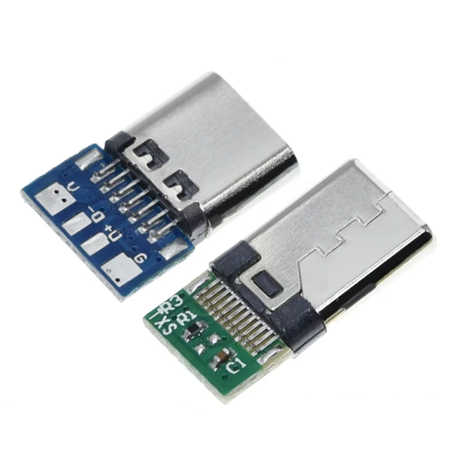 10pcs USB 3.1 Type-C Connector 12/24 Pins Female/Male Socket Receptacle Adapter to Solder Wire & Cable 24 Pins Support PCB Board