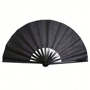 Abanicos Plegables de Bambú de 13 Pulgadas, Grandes, con Diseño Impreso para Fiestas, Bailes y Festivales, Estilo Tallado, Recuerdo - Product Image 2