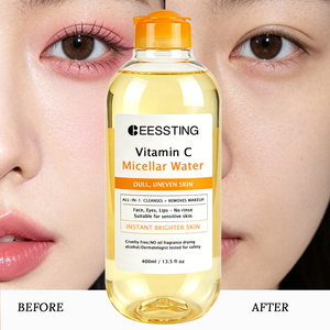 Limpiador Facial con Bomba Dosificadora para Mejorar las Imperfecciones de la Piel, Desmaquillante Facial, Labial y de Pestañas, Agua Micelar con Vitamina C - Product Image 2