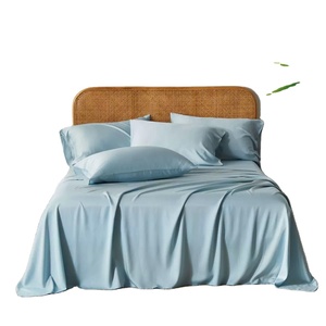 ชุดเครื่องนอนควีนไซส์ ผลิตจากใยไผ่ 100% เนื้อผ้านุ่มพิเศษ สีพื้น ปลอกผ้านวม 300 เส้นด้าย ผ้าซาติน ระบายอากาศได้ดี เย็นสบาย สำหรับงานแต่งงาน ส่งตรงจากโรงงาน - Product Image 1