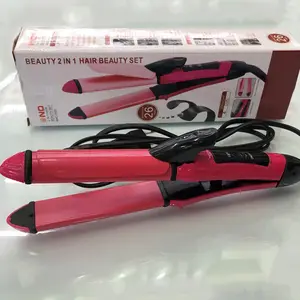 Amazo üzerinde sıcak satıcı 2 in 1 hızlı sıcak hava saç bakımı aksesuarları makinesi için daha düz bigudi Hairstyling özel etiket