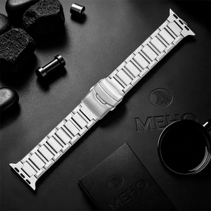 สายนาฬิกาไทเทเนียม สายโลหะสีเงิน สำหรับเปลี่ยนอะไหล่สมาร์ทวอทช์ - Product Image 1