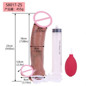 SXXY Realistic Ejaculation Large Realistic <b>Dildo</b> With Sucker Silicone Lifelike Squirting Penis Sex Toys for Women Masturbator - Product Image 6