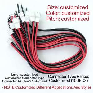 Kabel Terminal Tunggal 2Pin XH2.54 18AWG 0.75mm yang Disesuaikan untuk Sambungan Listrik - Product Image 1