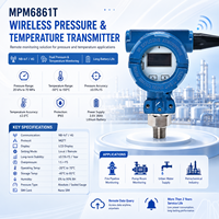 Transmitter Tekanan Nirkabel Industri Baru LoRaWAN NB IoT 4G Bertenaga Baterai dengan Layar LCD Digital