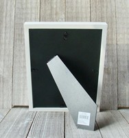 Marcos de Fotos de Madera Hechos a Mano Ecológicos Personalizados en Blanco y Rojo de 4x6 5x7 para Navidad - Decoración Creativa Moderna para Mesa