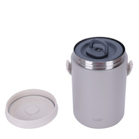 1.8L 3 en 1 Rechargeable Double Couche Isolation Thermique Thermique En Acier Inoxydable 304 Fiole Isolée Sous Vide Thermos Pot Alimentaire