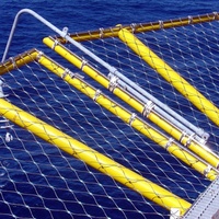 Directo de Fábrica H&F HF-CLF003 Malla de Alambre Perimetral para Helipuertos, Malla de Seguridad para Cercas de Eslabones, Redes de Seguridad Anticaída, Redes de Seguridad con Cuerda, Galvanizado Resistente a la Intemperie