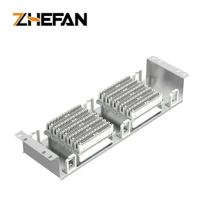 ZHEFAN 100 pares de panel de conexión de corona similar Lsa Idc conector perfil módulo de desconexión Panel de conexión