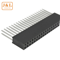Connecteur en laiton et nylon plaqué or FH2.54-40P 10A, 40 voies, pas de 2,54 mm, double rangée, type DIP, pour câblage, 2*20P L23.5