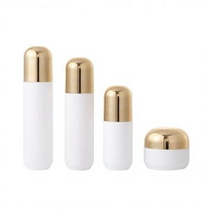 Luxury <b>Glass</b> Cosmetic Packaging <b>Cylinder</b> Matte Lotion Pump Screen Printed Heat Transfer Printing Design Skin Care Serum/ - Product Image 4