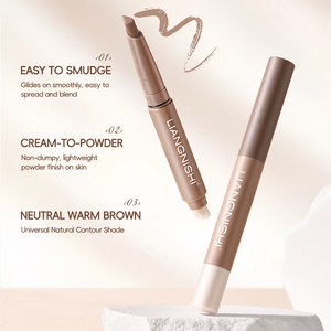 Stick de contouring double embout avec pinceau, maquillage longue tenue, waterproof, stick crème sculptant et bronzant, marque privée - Product Image 5