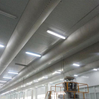 Conduit d'air en tissu anti-moisissure de style industriel, résistant aux hautes températures (165g/260g), pour fabricants alimentaires, hôpitaux et écoles