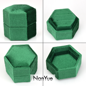 New Best-Selling <strong>Velvet</strong> Hexagon Portable Luxury Ring <strong>Box</strong> <strong>Velvet</strong> <strong>Jewelry</strong> <strong>Box</strong> Get Marry Ring Packaging <strong>Box</strong> Custom Printed Logo - Product Image 2