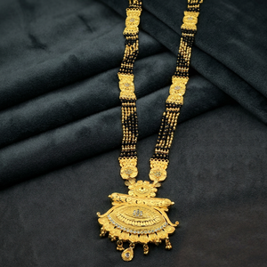 Wholesale 24K Micro Gold AD Stone Long Mangalsutra With Big Pendant, Traditional Wedding Mangalsutra, Fashion Long Mangalsutra. - Product Image 1