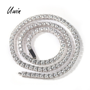 <span class=keywords><strong>Collana</strong></span> <span class=keywords><strong>e</strong></span> <span class=keywords><strong>Bracciale</strong></span> Tennis con Diamanti da 3mm <span class=keywords><strong>e</strong></span> 4mm, Stile Hip Hop, per <span class=keywords><strong>Uomo</strong></span> <span class=keywords><strong>e</strong></span> Donna - Product Image 1